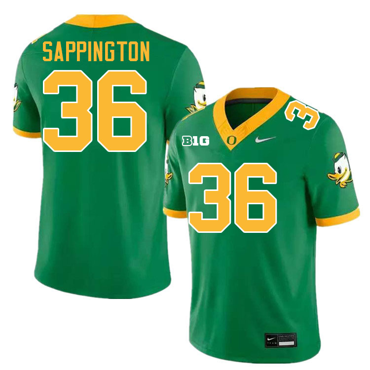 Atticus Sappington Oregon Jersey,Oregon Ducks Football Uniforms Youth-Green 2024